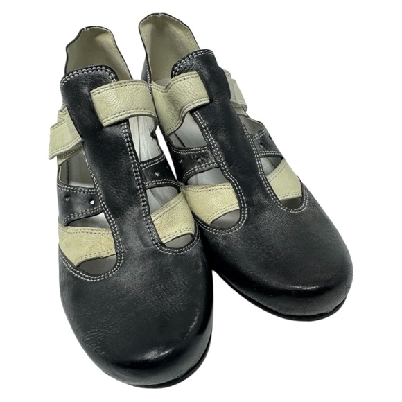 Fidji leather Velcro Strap Heels EU 40 US 9 - Picture 6 of 13